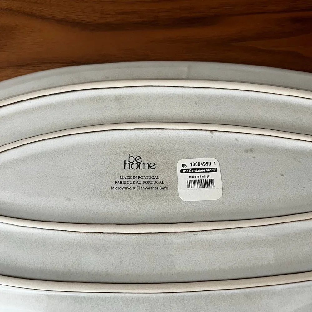 Container Store Stoneware Oval Platter
